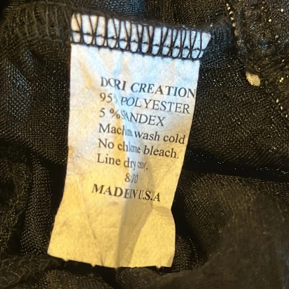 Dori Creations Girls Black with Sparkle Tank Top with Skirt Matching Set - 8/10